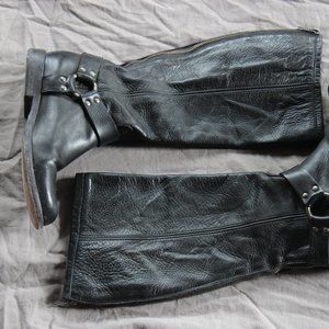 Frye Tall Black Harness Boots